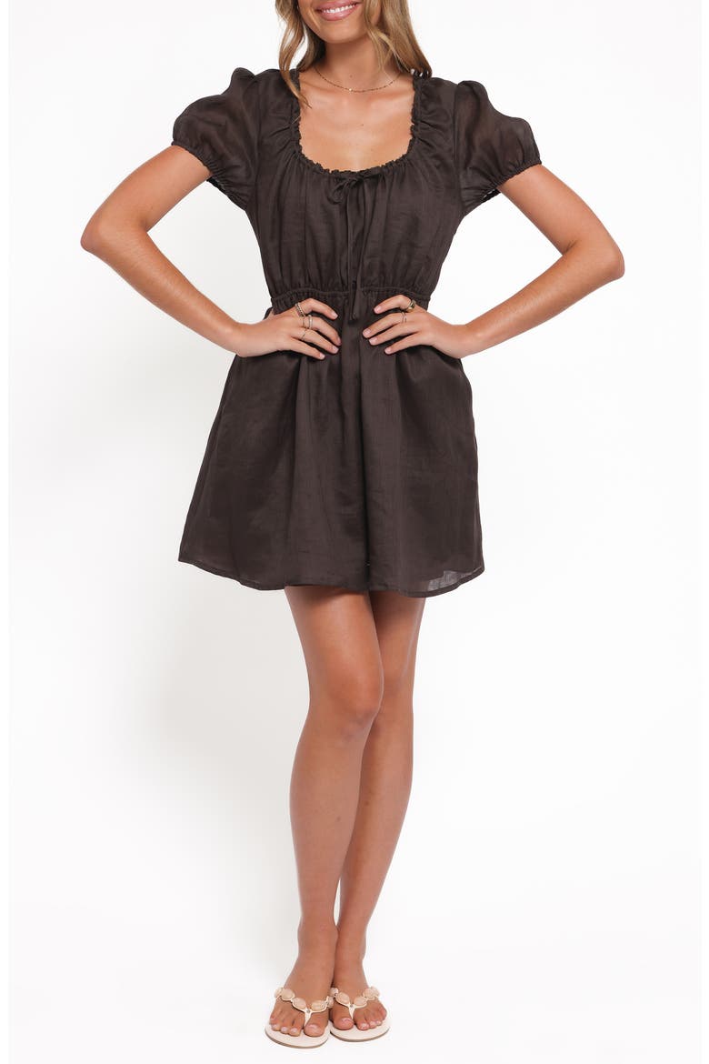 Arista Back Cutout Minidress, Main, color, ESPRESSO