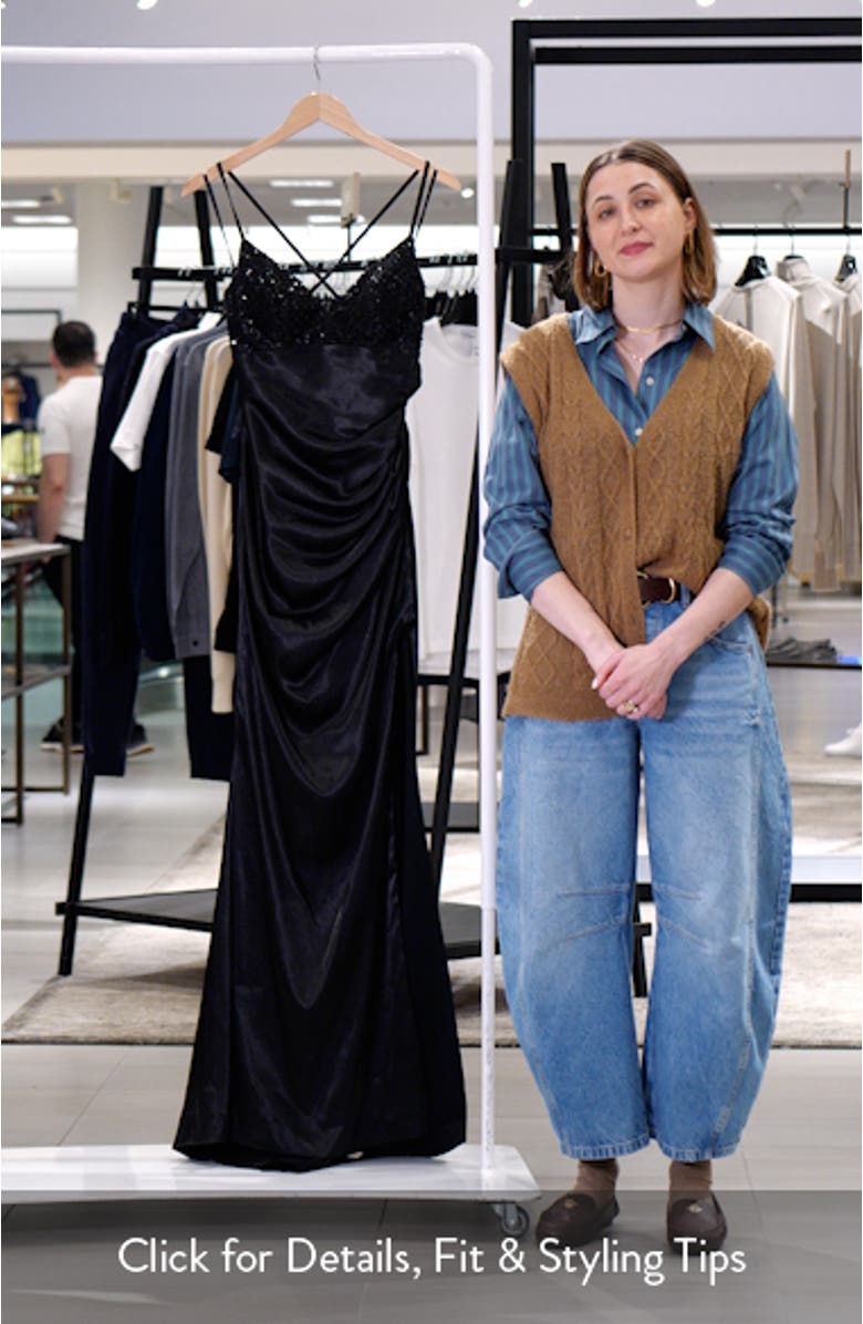 Bead & Sequin Bust Dress, sales video thumbnail