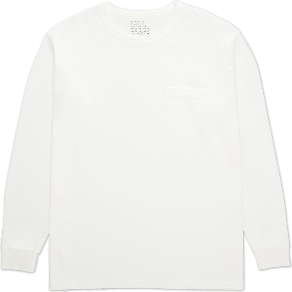 Fortela Japtl Tubular Long Sleeve T-shirt In White