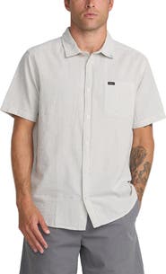 RVCA That'll Do Seersucker Short Sleeve Button-Up Shirt