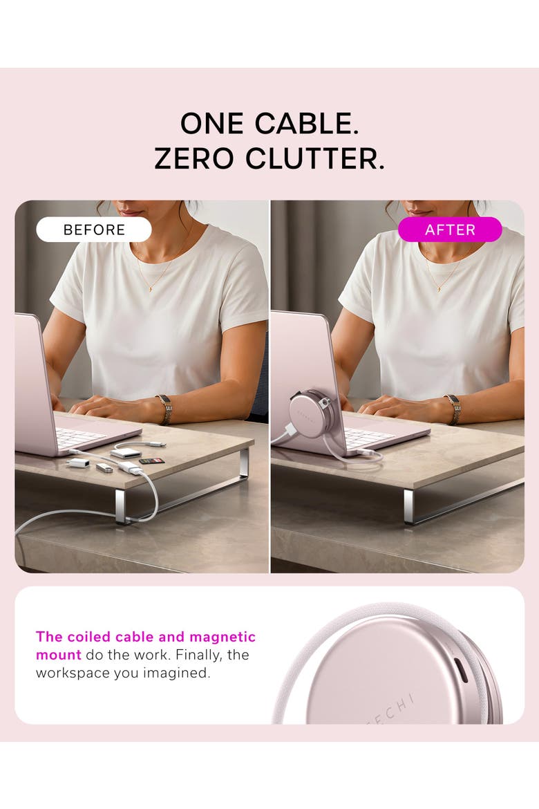OntheGo 5-in-1 USB-C Multiport Adapter, Alternate, color, Blush