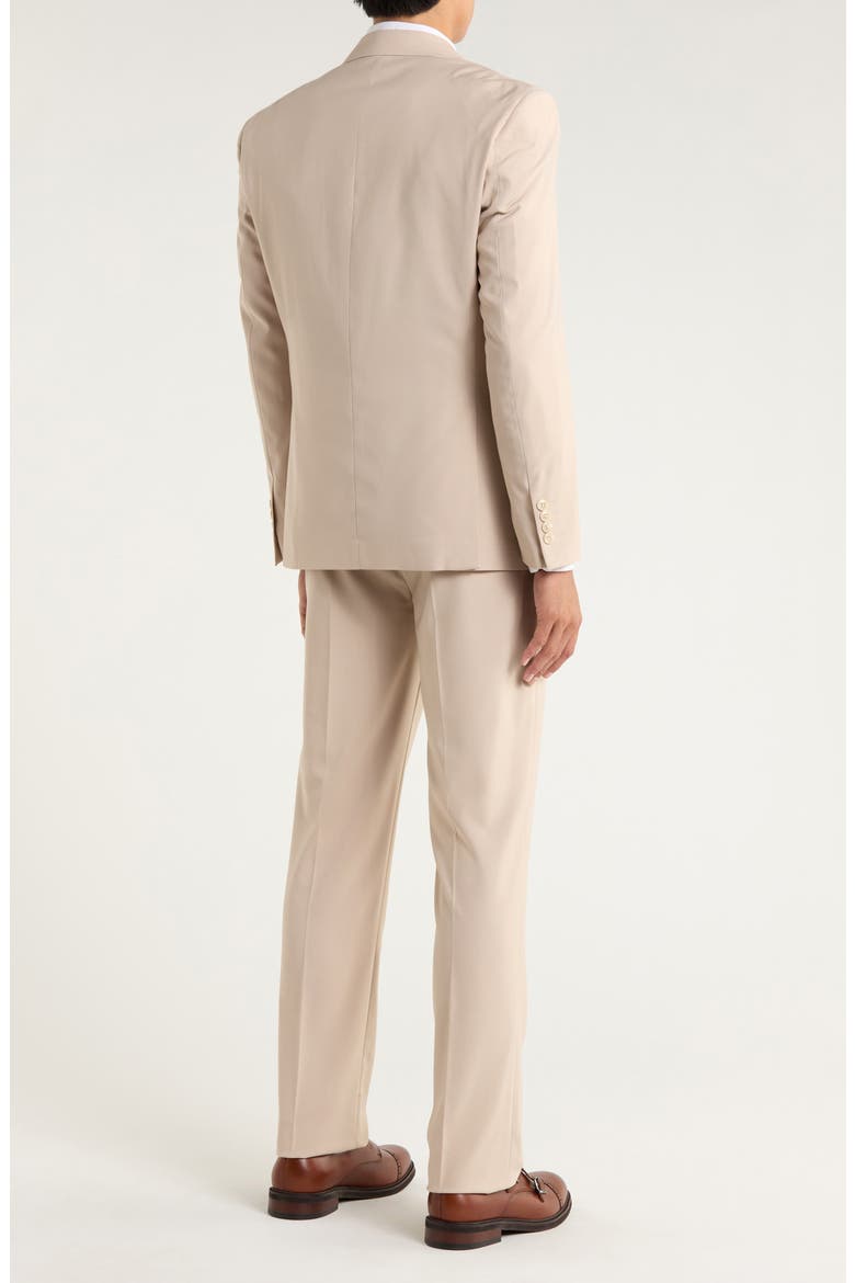 Stretch 3-Piece Suit, Alternate, color, MID TAN
