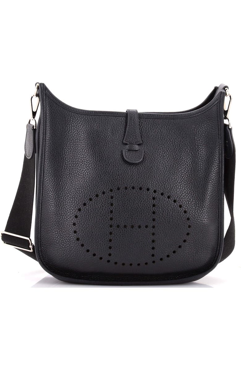 Pre-Owned Hermes Evelyne Bag Gen III Clemence PM, Main, color, Noir