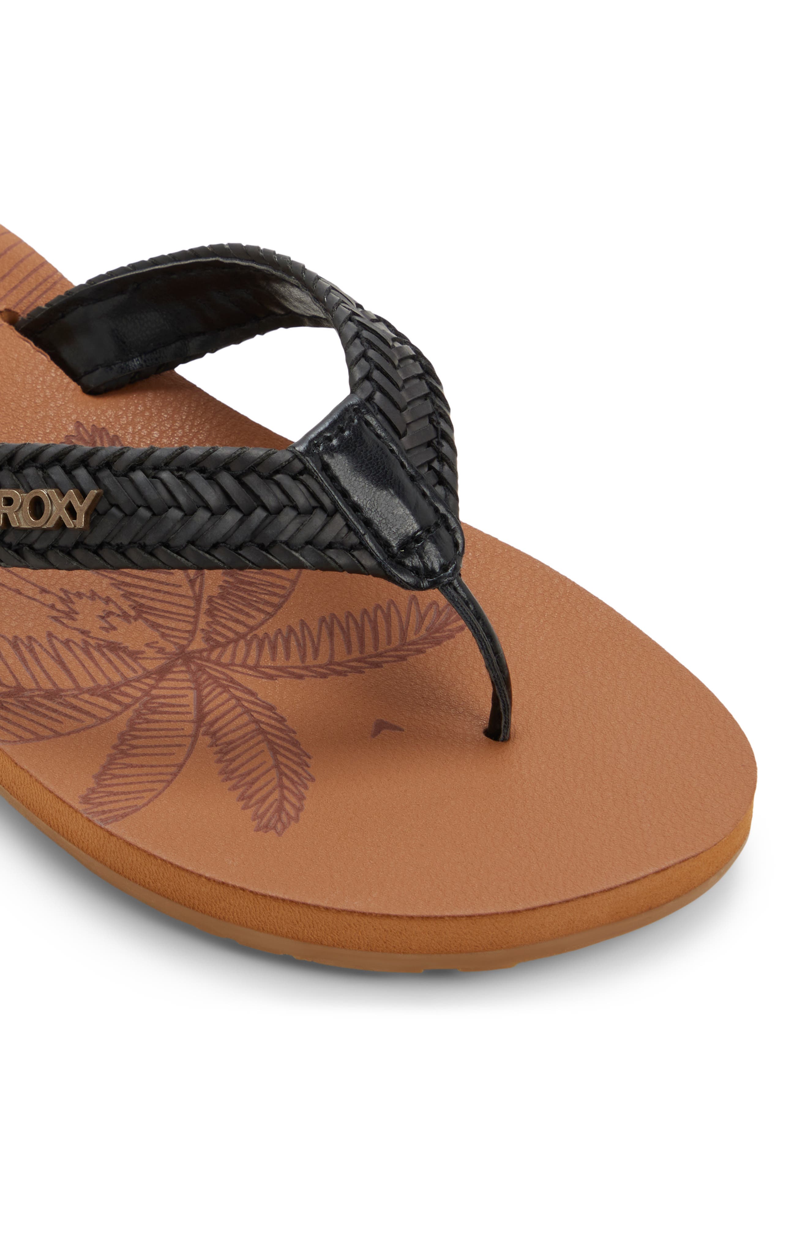 Roxy Lili III Flip Flop, Alternate, color, Black