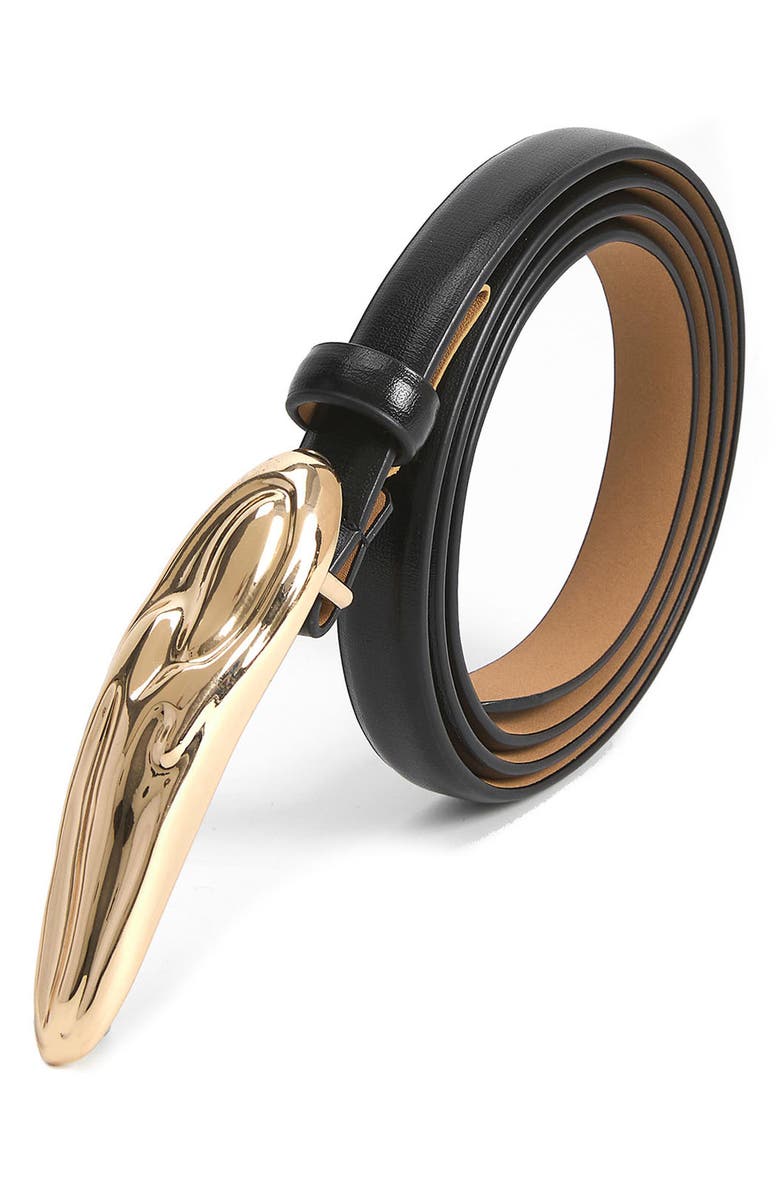 Ettika Liquid Luxe Belt, Alternate, color, Black