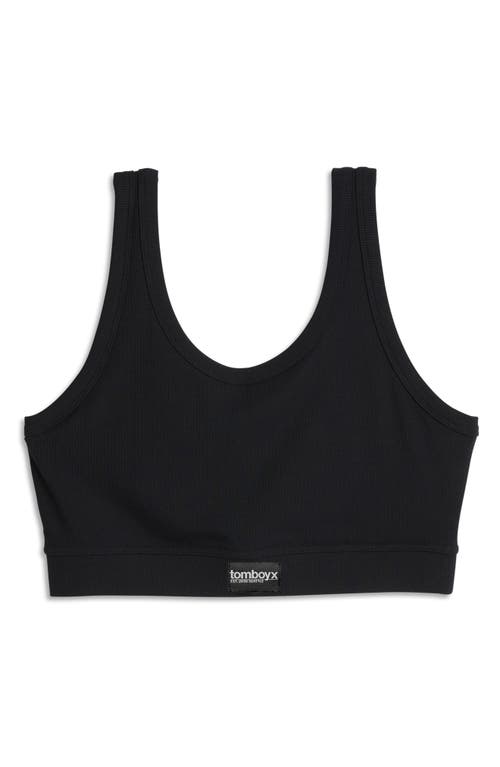 Tomboyx Essentials Rib Sports Bra In Black