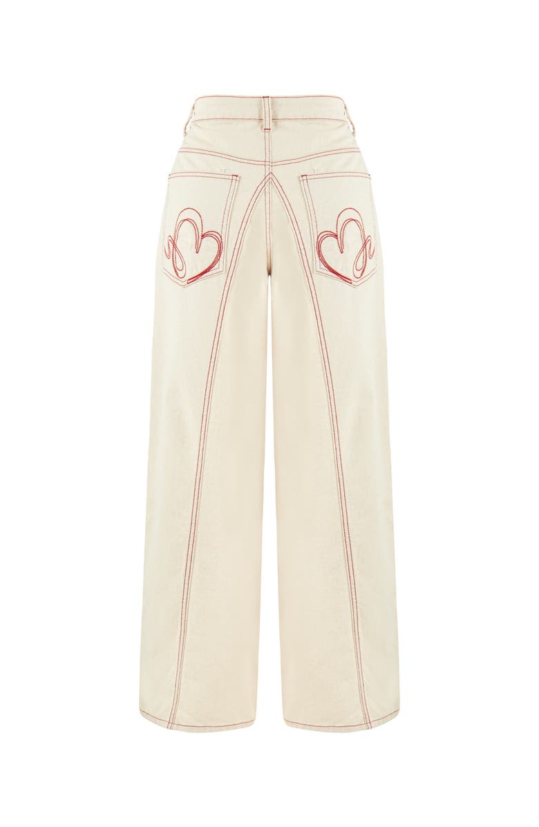 Nocturne Jeans with Contrast Color Embroidery, Alternate, color,