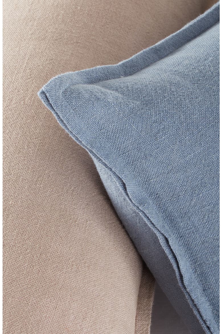 Washed Linen Accent Pillow, Alternate, color, BLUE CHIP
