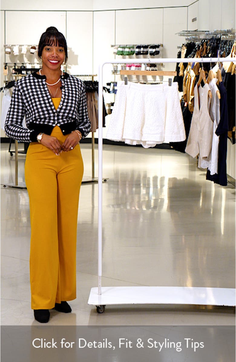 Brissa Floral Eyelet Cotton Shorts, sales video thumbnail