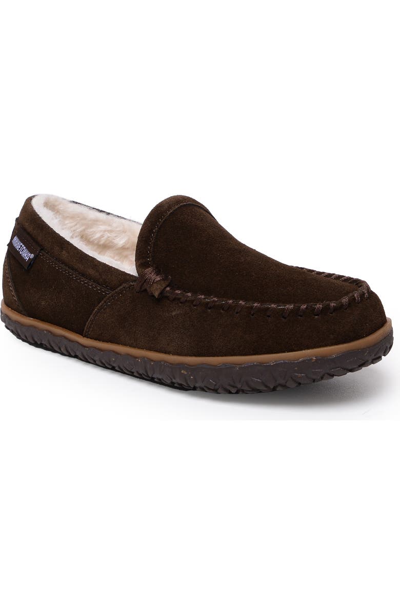 Minnetonka Tempe Slipper, Main, color, Chocolate