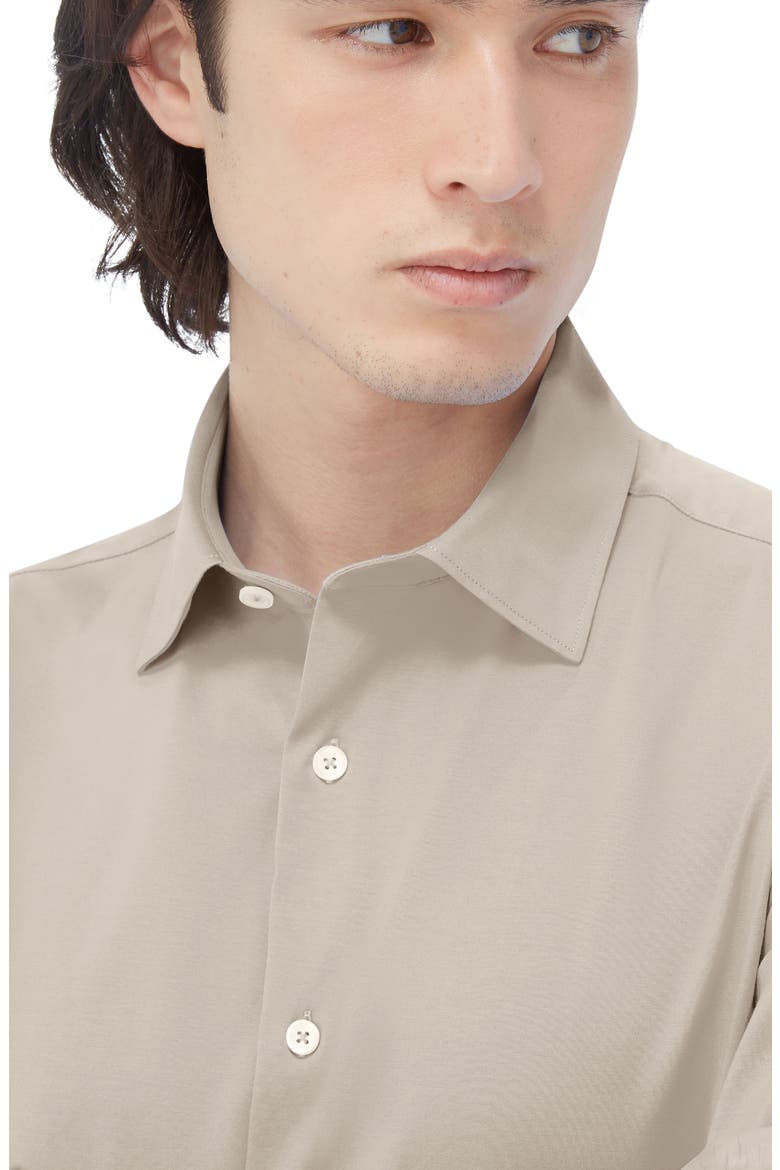 James OoohCotton® Button-Up Shirt, Alternate, color, STONE