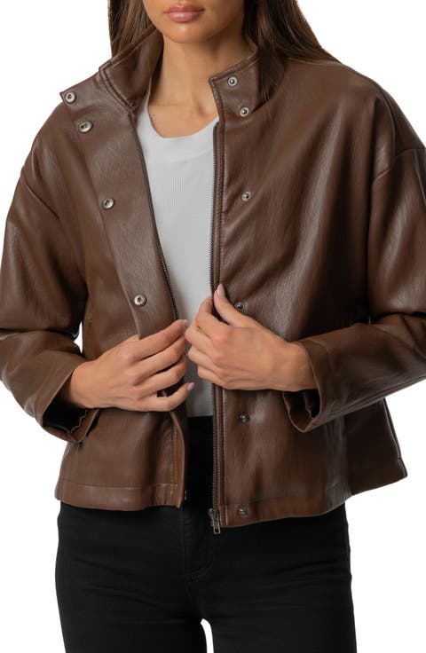 Wren Oversize Faux Leather Jacket