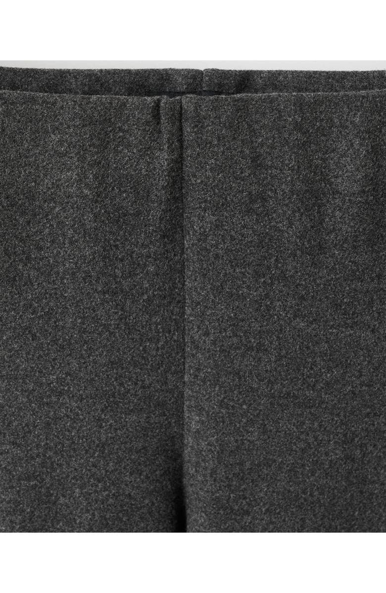 MANGO Straight Leg Pull-On Pants, Alternate, color, Medium Heather Grey