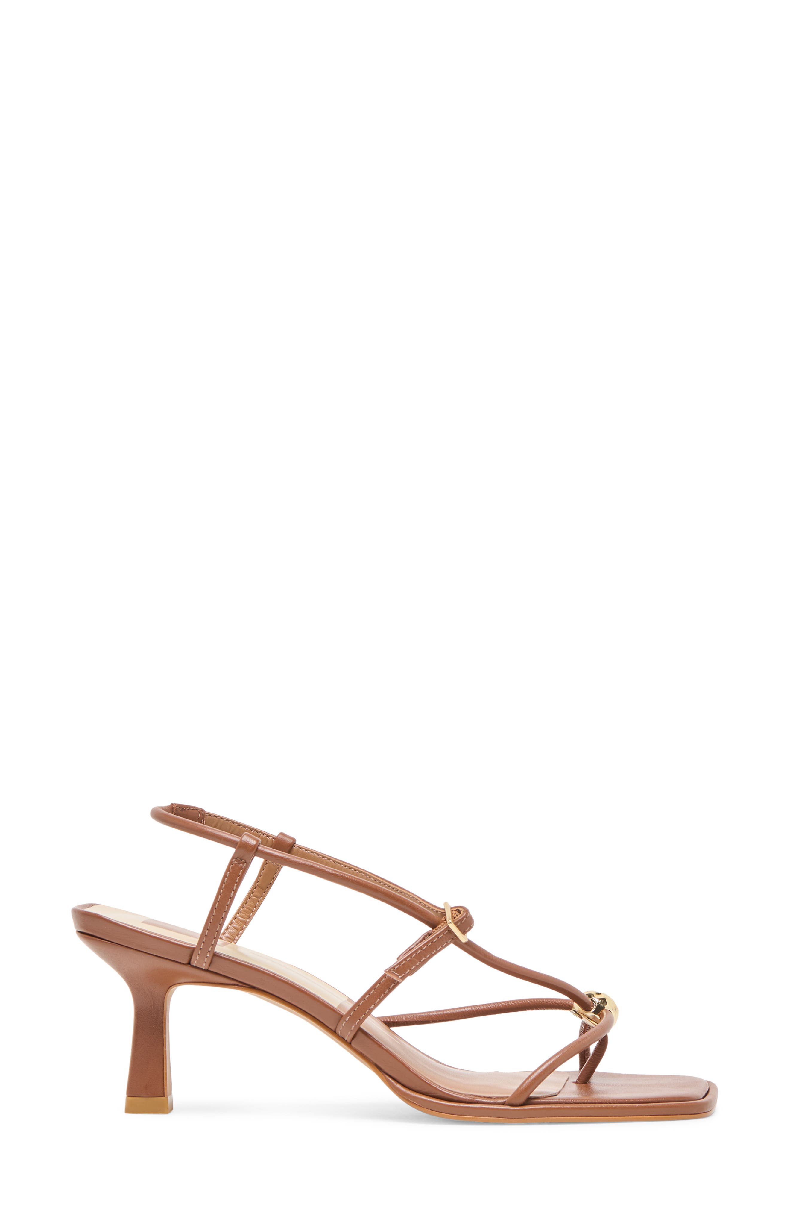 Mylee Heels Sandal, Alternate, color, COGNAC LEATHER