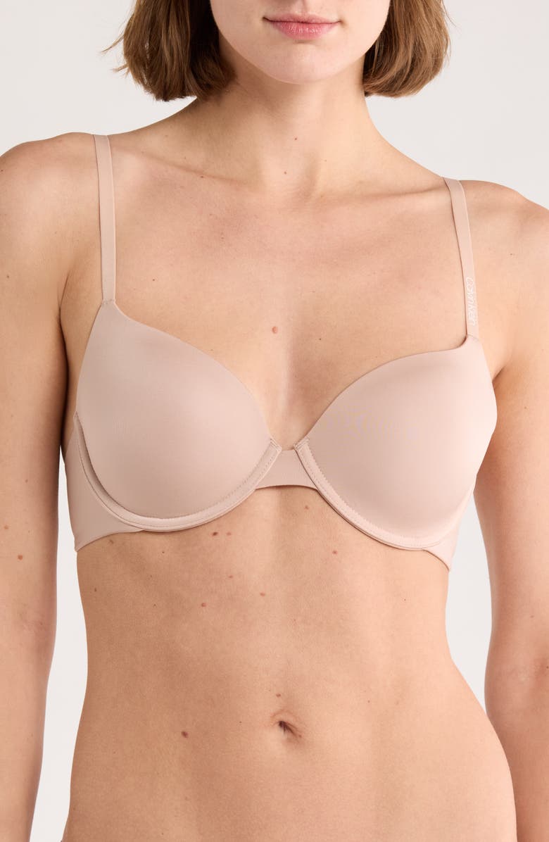 Calvin Klein Pure Micro Demi Bra, Main, color, Rose Taupe