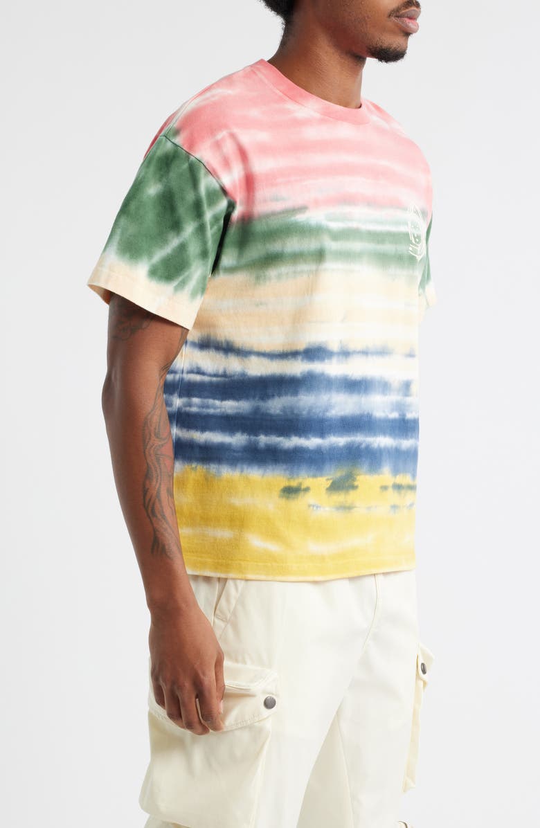 Billionaire Boys Club Island Tie Dye Stripe Graphic T-Shirt, Alternate, color, Pink Multi