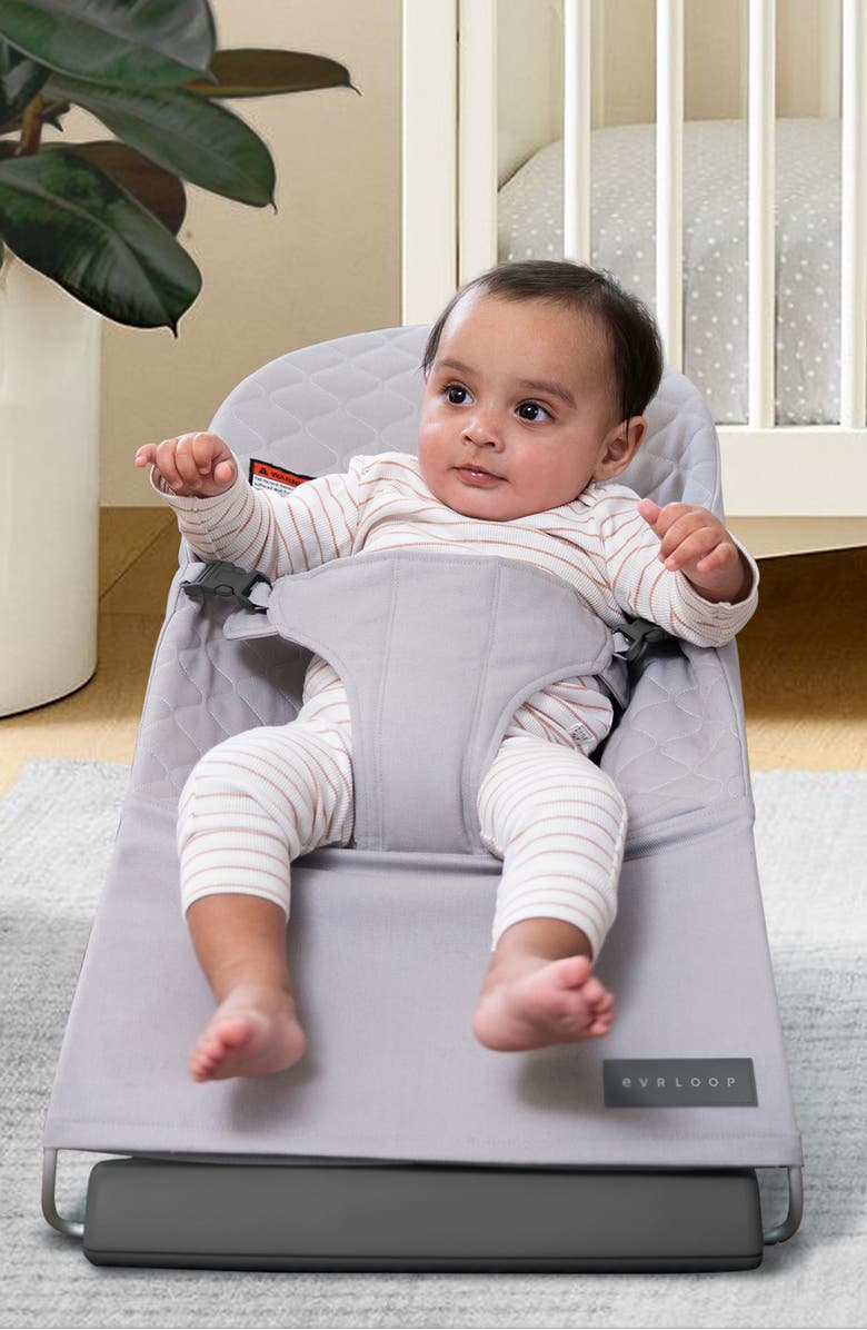 EVRLOOP Organic Bouncer Chair, Alternate, color, Mist Grey