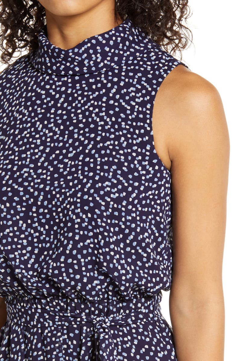 Harper Rose Confetti Print Blouson Midi Dress, Alternate, color, 