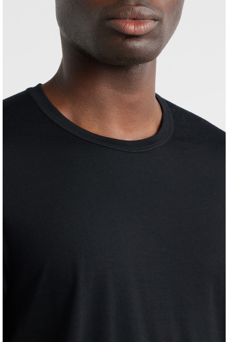 Frame Long Sleeve Wool Blend T-Shirt, Alternate, color, BLACK