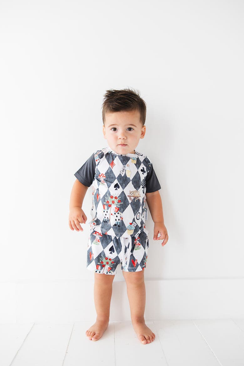 Baby's Alice in Wonderland Shorts and Shirt Set, Alternate, color, Grey