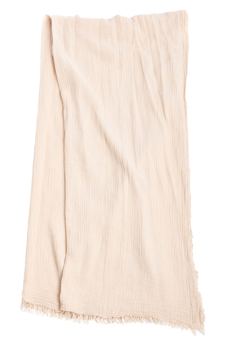 SAACHI Gauze Cotton Scarf, Main, color, Beige