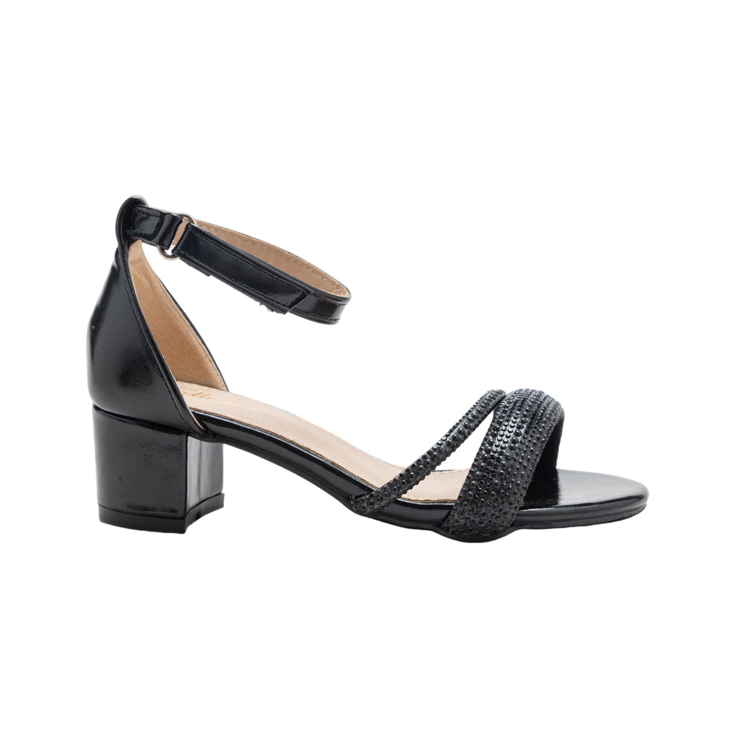 Tulleen Diagonal Rhinestone Band Block Heels, Alternate, color, Black