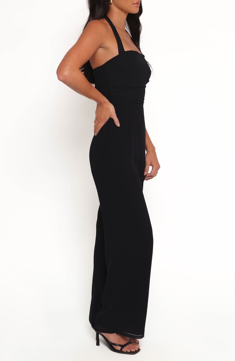 Petal & Pup Amhran Halter Neck Jumpsuit, Alternate, color, Black
