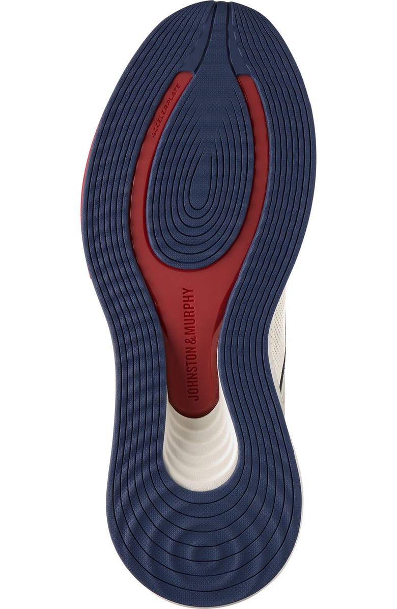 Johnston & Murphy Surge U-Throat Embossed Sneaker, Alternate, color, White Full Grain