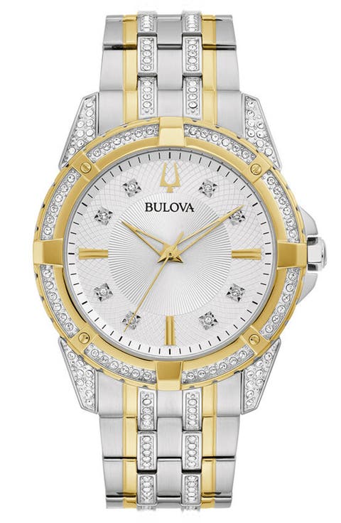 Crystal Two-Tone Bracelet Watch, 42mm