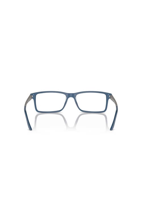 Ralph Lauren 55mm Rectangle Optical Glasses In Blue