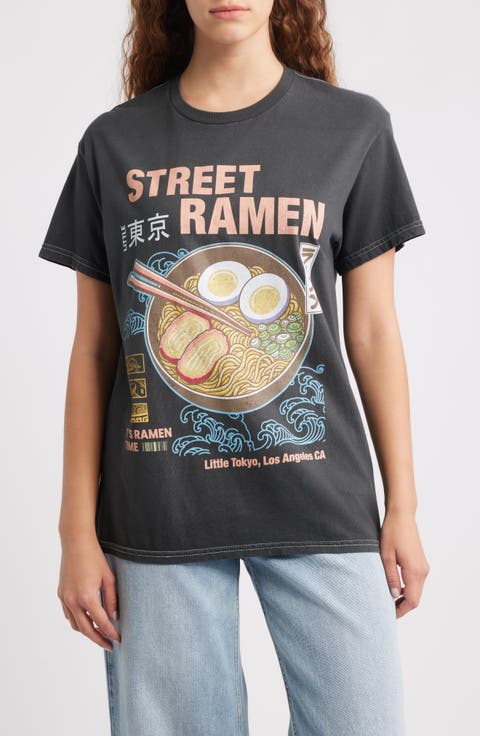 Street Ramen Cotton Graphic T-Shirt