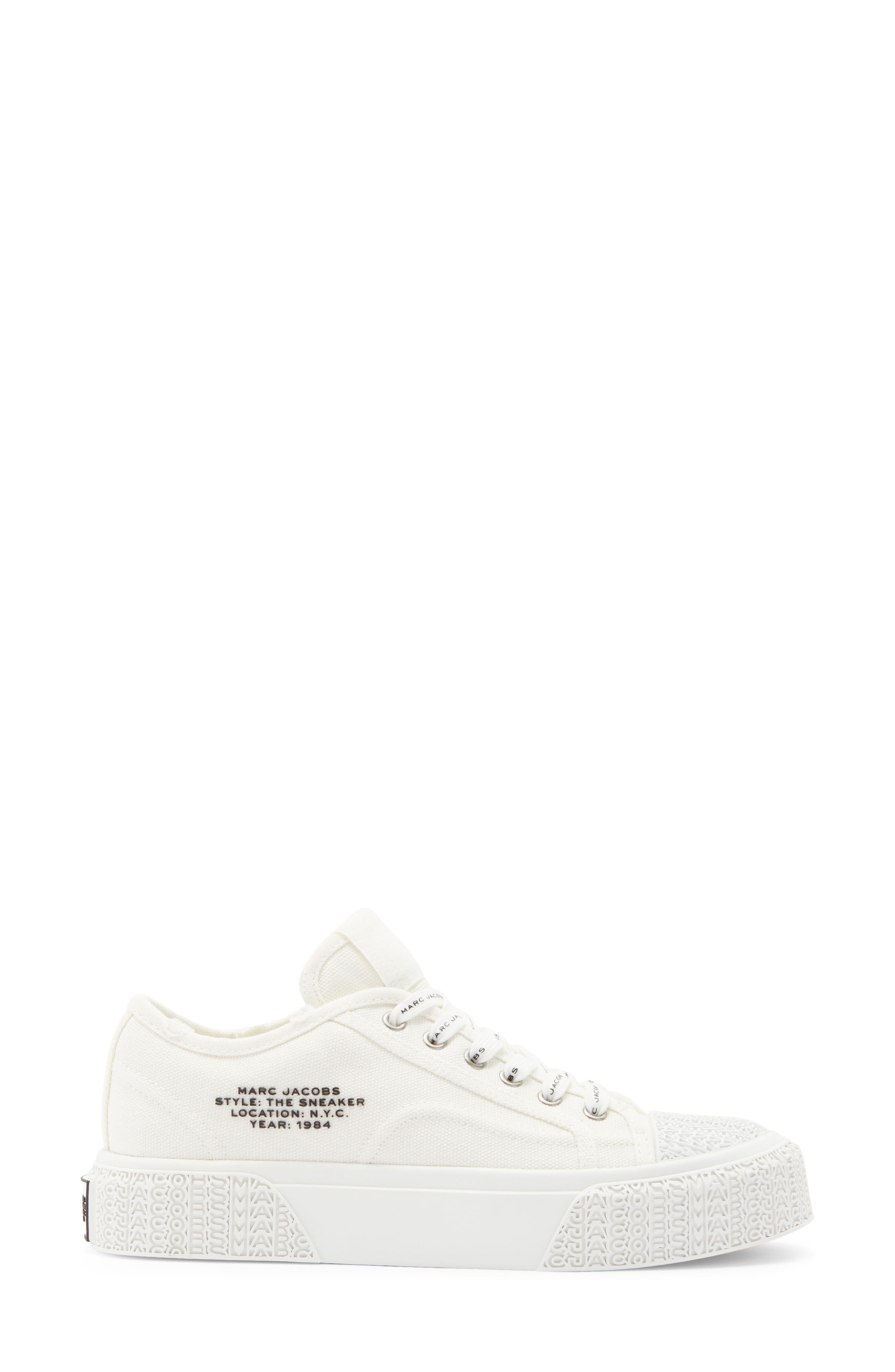 Marc Jacobs The Sneaker, Alternate, color, White/ Black