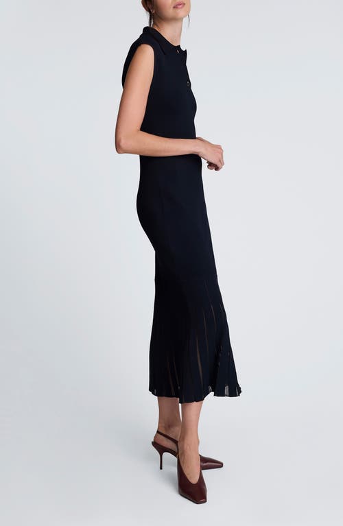 Kenneth Cole Collared Polo Sweater Dress In Blue