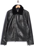 Bugatchi Leather Moto Jacket