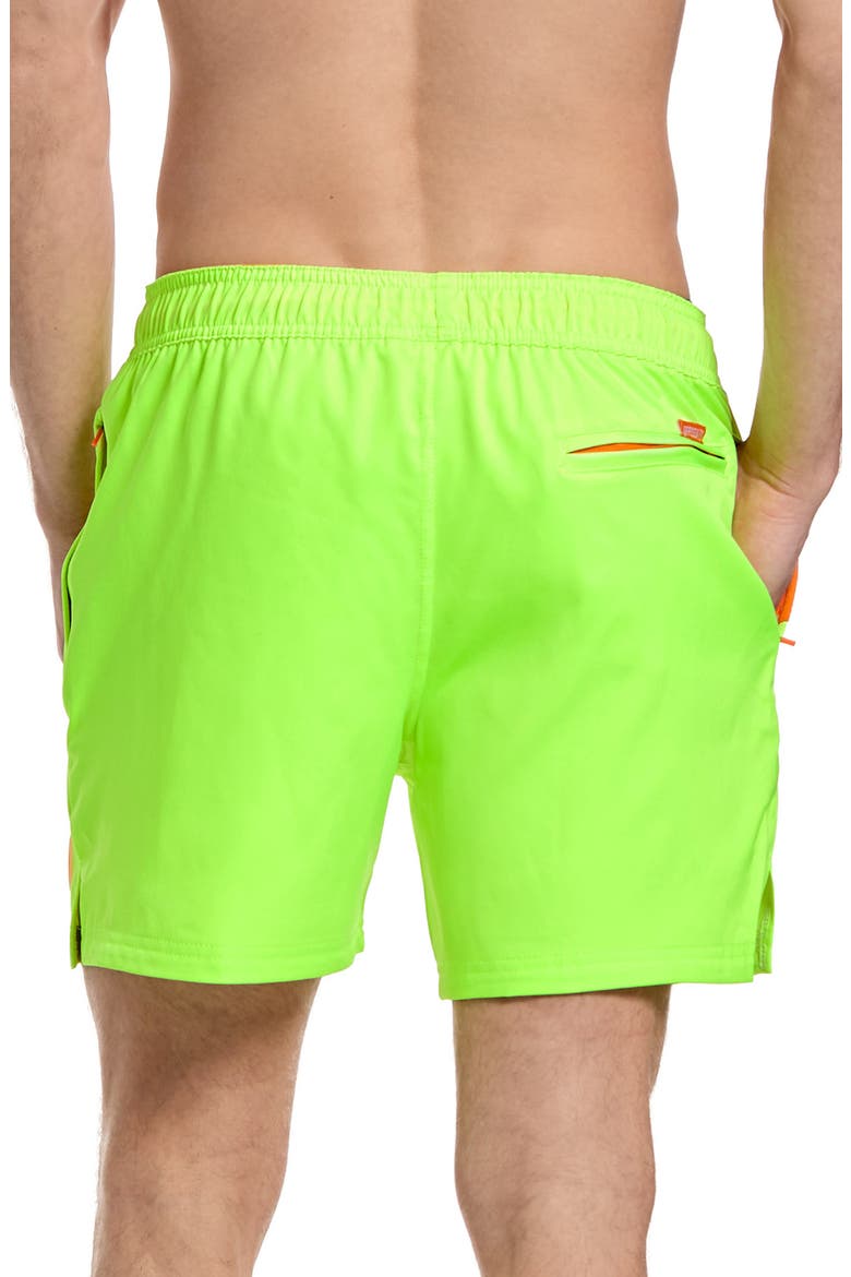 Neon Lucky Lime Swim Trunks, Alternate, color, GREEN
