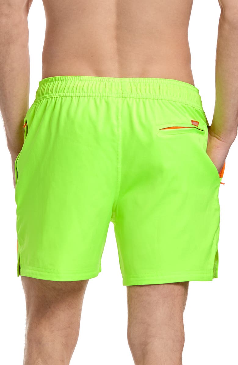 OppoSuits Neon Lucky Lime Swim Trunks, Alternate, color, Green