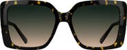 Kendra Scott Amber Filigree 56mm Gradient Rectangular Sunglasses