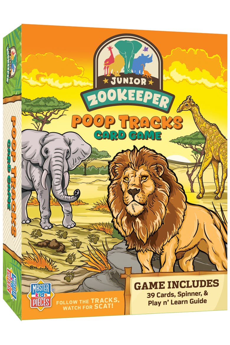 Jr. Zookeeper Poop Tracks Card Game, Main, color, Multicolor
