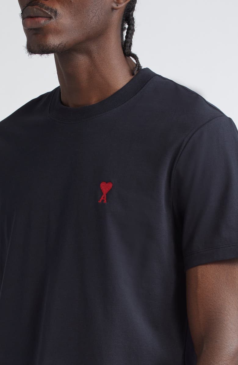 AMI PARIS Ami de Coeur Organic Cotton T-Shirt, Alternate, color, Black/ 001