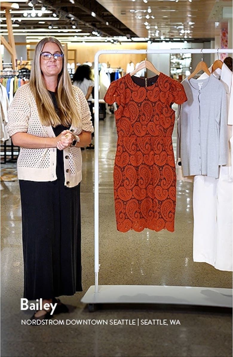Paisley Lace Cap Sleeve Dress, sales video thumbnail