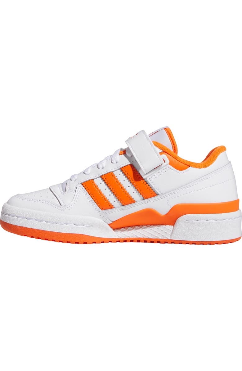 adidas Kids' Forum Basketball Sneaker, Alternate, color, White/ Orange/ White
