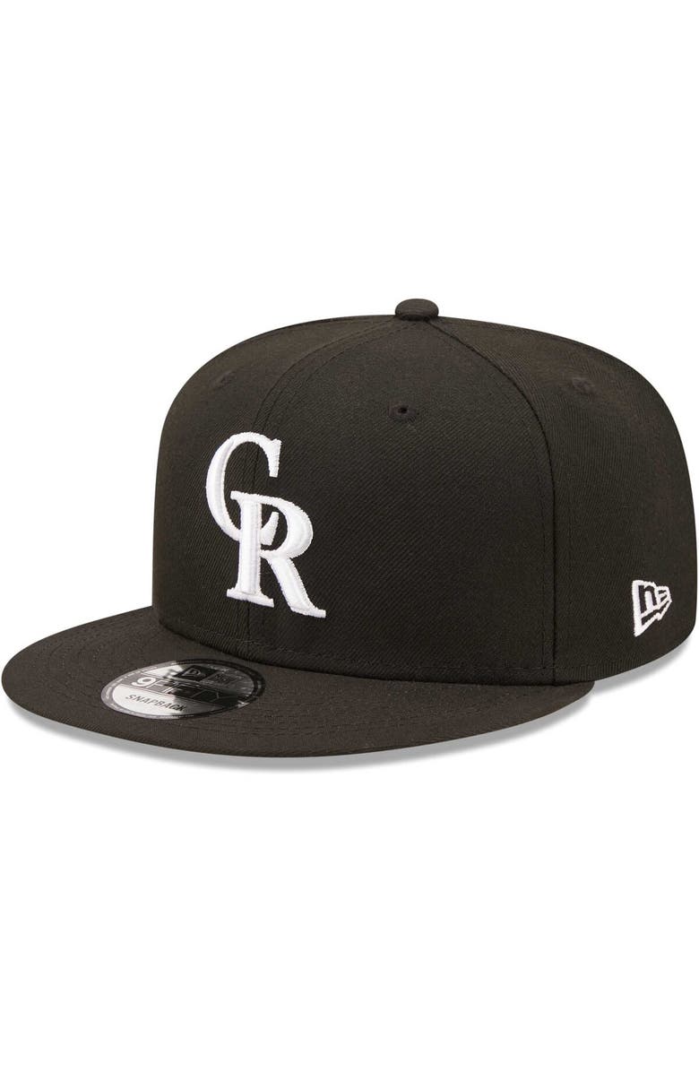 New Era Men's New Era Black Colorado Rockies Team 9FIFTY Snapback Hat, Main, color, 