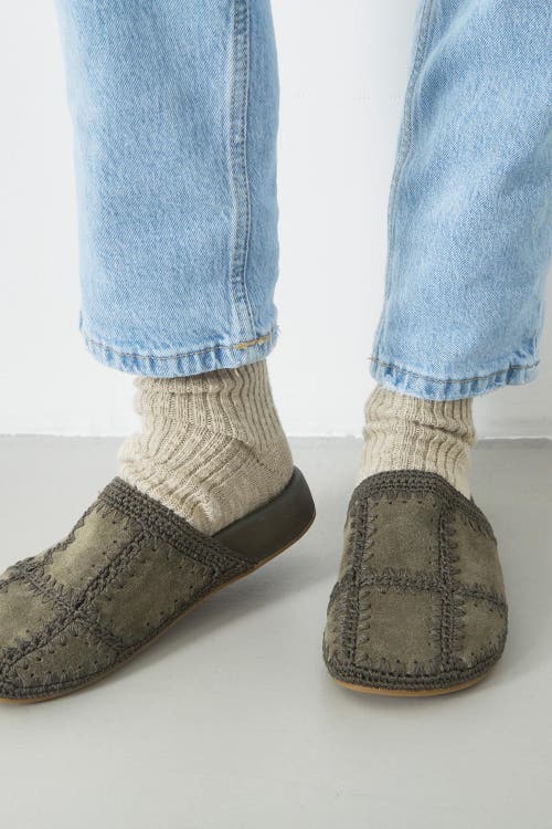 The Sak Bolinas Suede Clog Shoe In Green