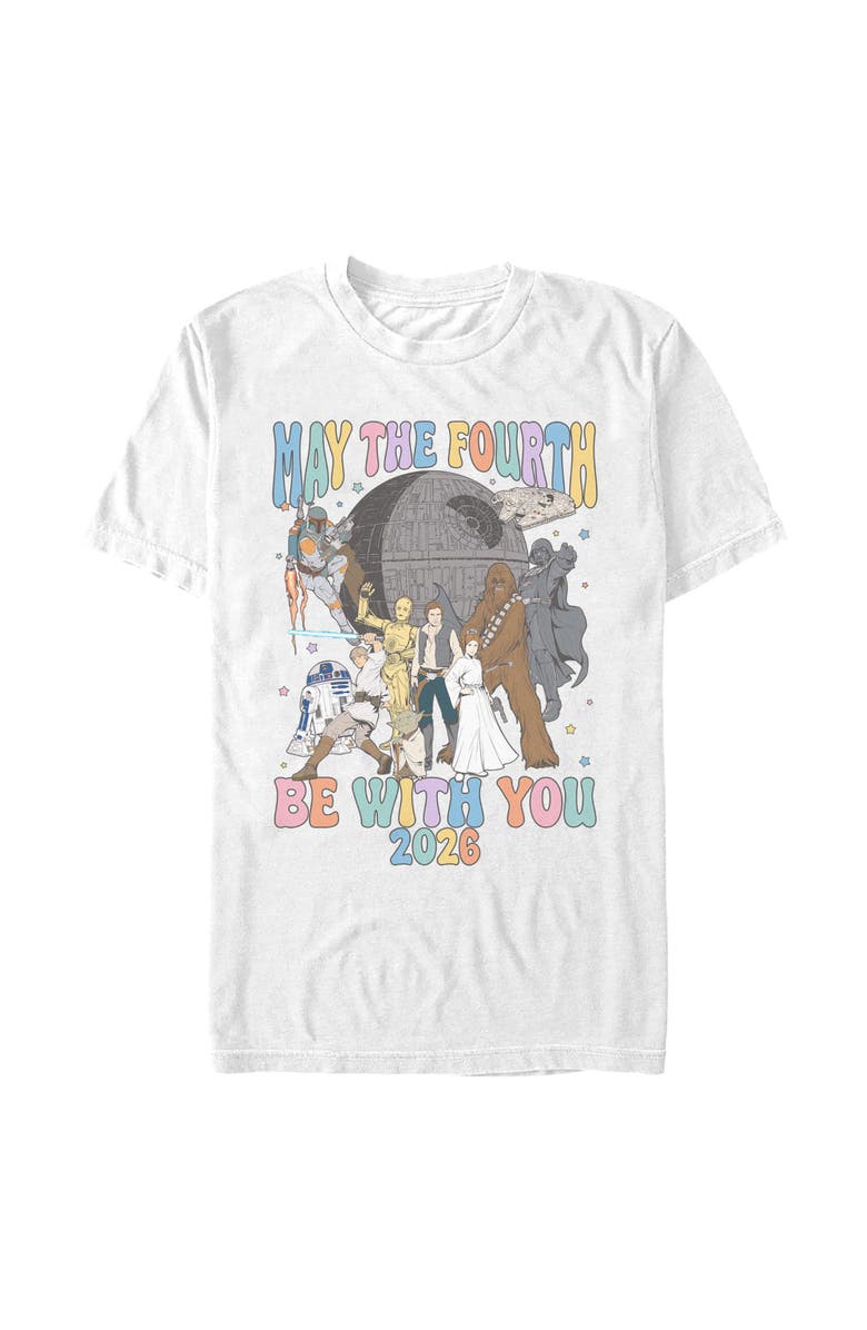 Star Wars Men's Star Wars May The Fourth Be 2026  Graphic T-Shirt, Main, color, White