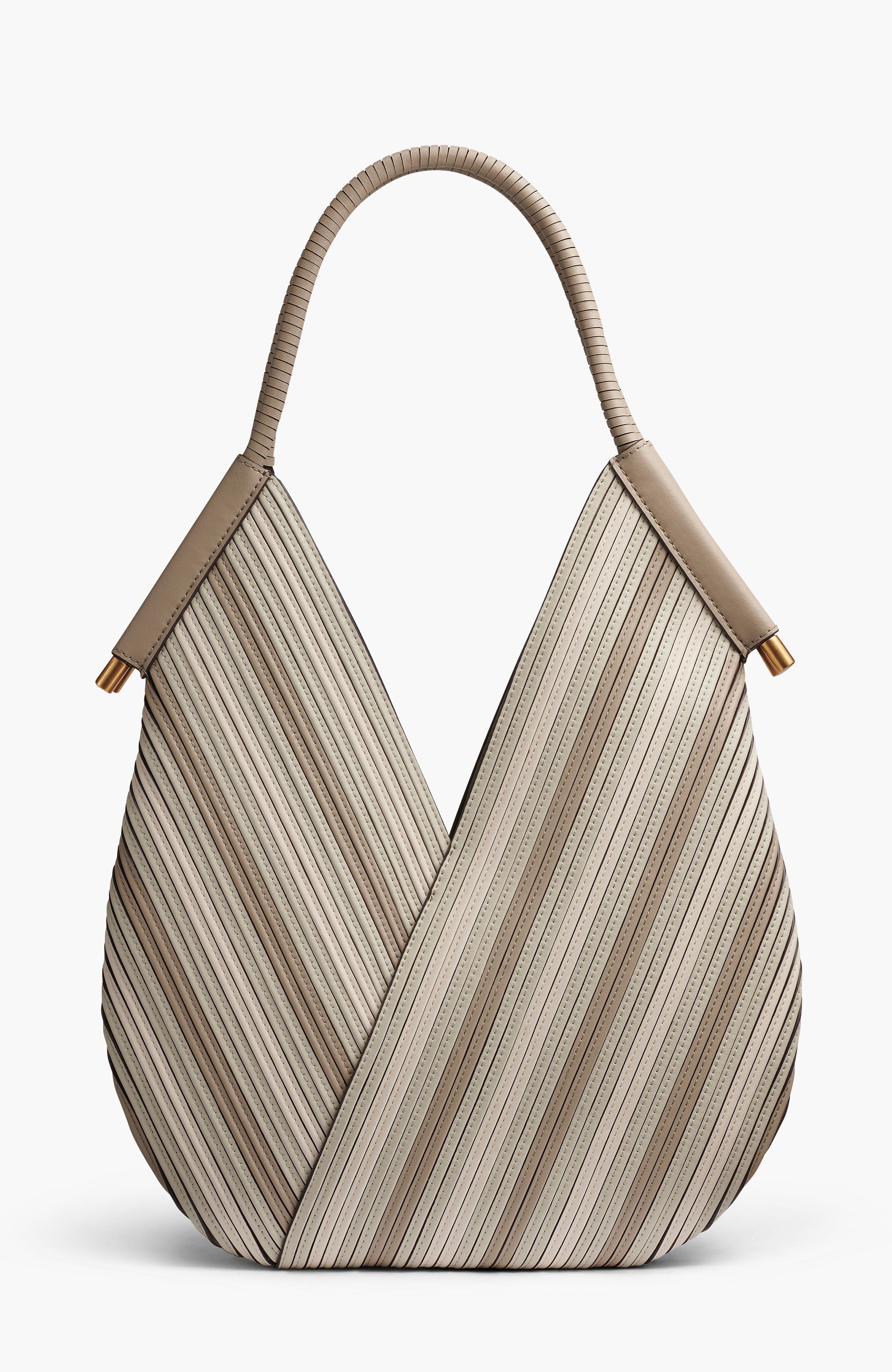 Donna Karan New York Baldwin Chevron Mini Shoulder, Alternate, color, Neutral Multi