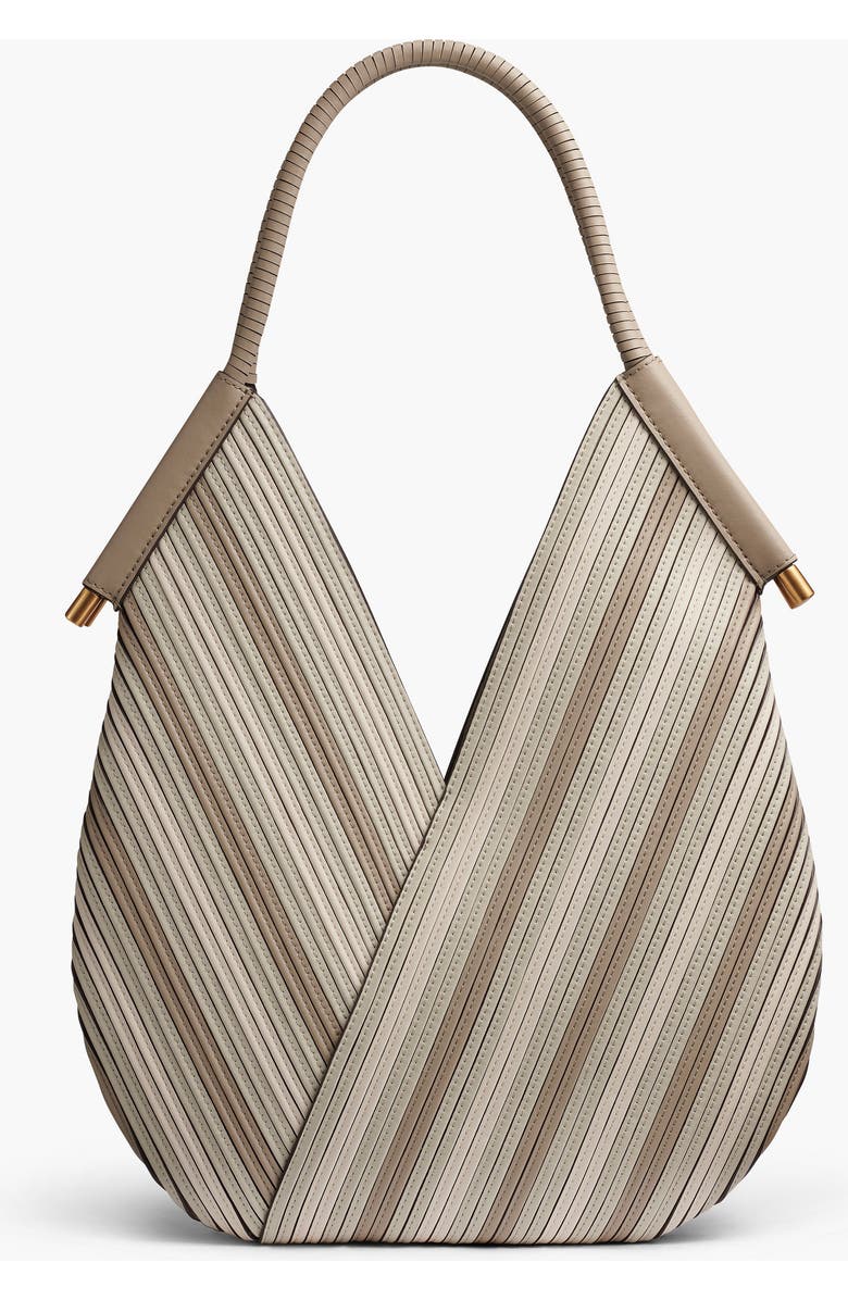 Donna Karan New York Baldwin Chevron Mini Shoulder, Alternate, color, Neutral Multi