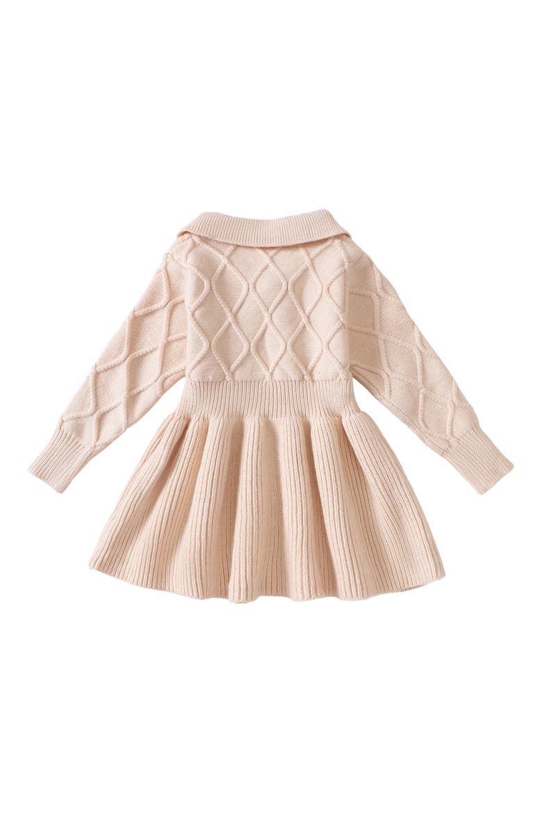 Yara Long Sleeve Cotton Sweater Dress, Alternate, color, APRICOT