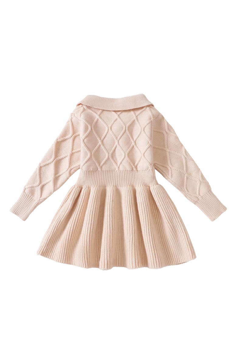 Ashmi & Co. Yara Long Sleeve Cotton Sweater Dress, Alternate, color, Apricot