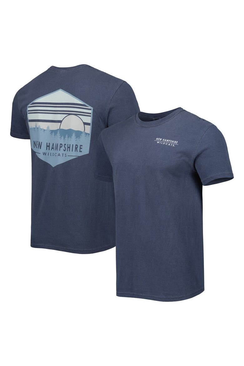 Men's Navy New Hampshire Wildcats Landscape Shield T-Shirt, Alternate, color, Navy