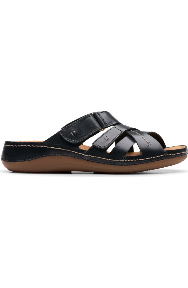 Clarks<sup>®</sup> Cecily Slide Sandal, Alternate, color, Black Leather